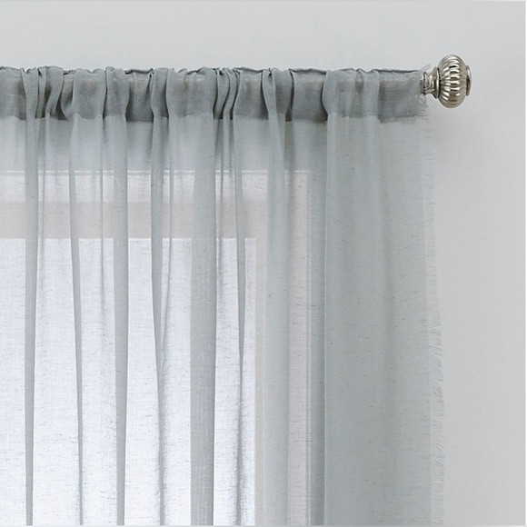 Better Homes & Gardens Solid Fringe 84"Single Panel Curtain Soft Silver - Picture 2 of 7